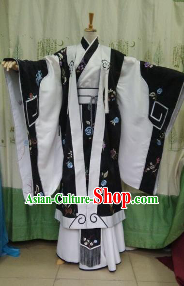 Traditional China Ancient Cosplay Prince Embroidered Costume Swordsman Clothing for Men