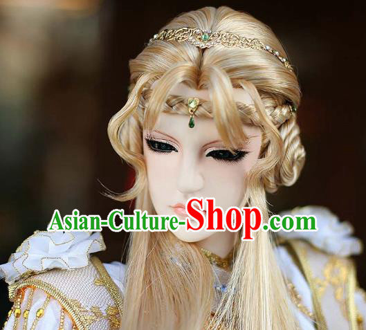 Traditional China Ancient Cosplay Prince Hair Accessories Wig and Headwear for Men