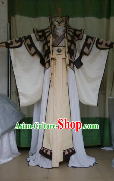 Traditional China Ancient Cosplay Taoist Priest Costume Halloween Swordsman Clothing for Men