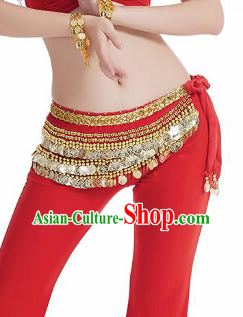 Red Waistband Asian Indian Belly Dance Waist Accessories India National Dance Belts for Women