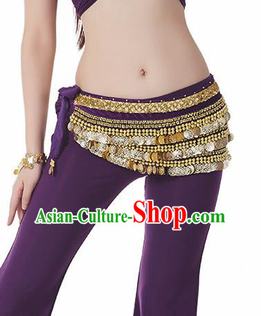 Purple Waistband Asian Indian Belly Dance Waist Accessories India National Dance Belts for Women