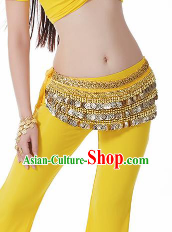 Yellow Waistband Asian Indian Belly Dance Waist Accessories India National Dance Belts for Women