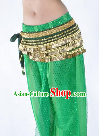 Green Waistband Asian Indian Belly Dance Waist Accessories India National Dance Belts for Women