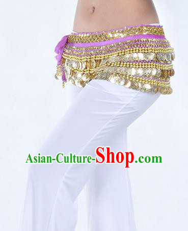 Purple Waistband Asian Indian Belly Dance Waist Accessories India National Dance Belts for Women