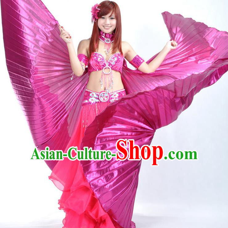 Asian Indian Belly Dance Prop Rosy Wings India National Stage Performance Large Wing for Women