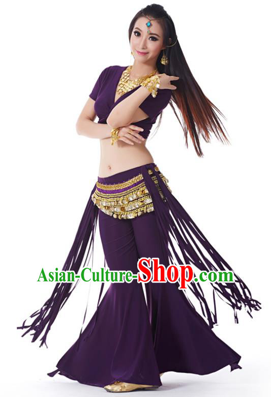 Indian Belly Dance Costume India Raks Sharki Purple Uniform Oriental Dance Clothing for Women