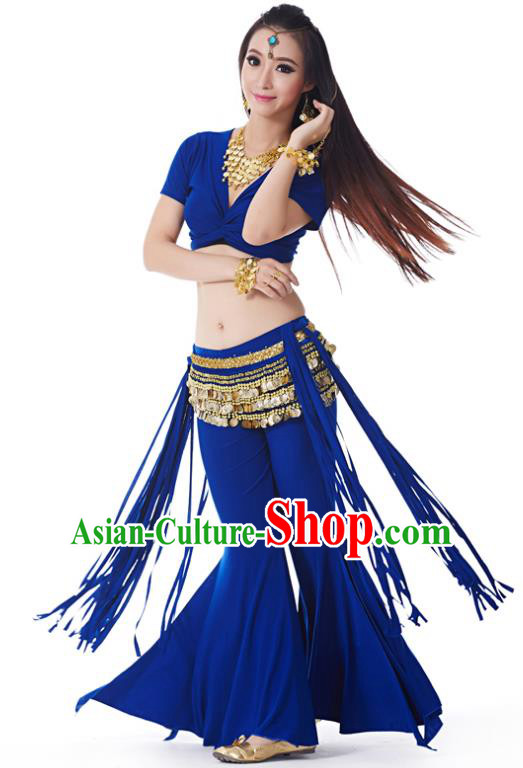 Indian Belly Dance Costume India Raks Sharki Royalblue Uniform Oriental Dance Clothing for Women