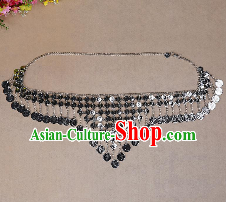 Asian Indian Belly Dance Waist Chain Tassel Waistband India Raks Sharki Belts for Women