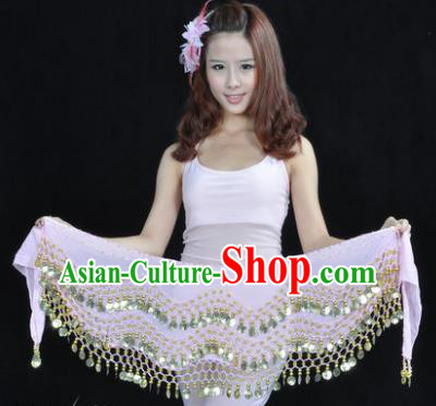 Asian Indian Belly Dance Waist Accessories Pink Waistband India Raks Sharki Belts for Women