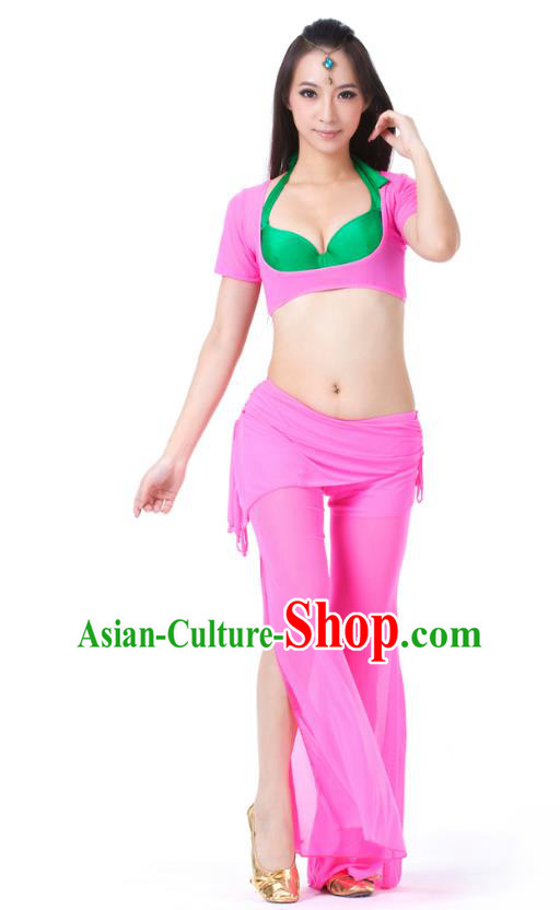 Asian Indian Belly Dance Rosy Uniform India Raks Sharki Dress Oriental Dance Clothing for Women