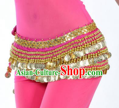 Asian Indian Traditional Belly Dance Rosy Waist Accessories Waistband India Raks Sharki Belts for Women