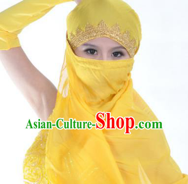 Asian Indian Belly Dance Accessories Yashmak India Traditional Dance Yellow Veil for for Women