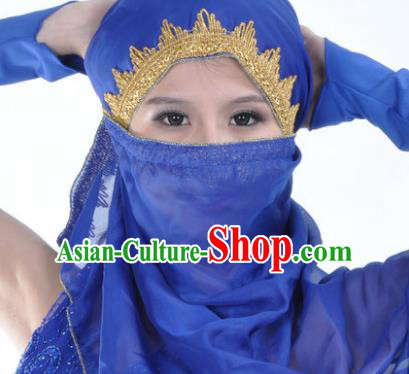 Asian Indian Belly Dance Accessories Yashmak India Traditional Dance Royalblue Veil for for Women