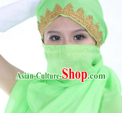 Asian Indian Belly Dance Accessories Yashmak India Traditional Dance Light Green Veil for for Women