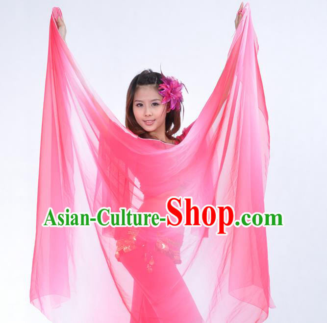 Asian Indian Belly Dance Accessories Pink Gauze Kerchief India Traditional Dance Scarf for for Women