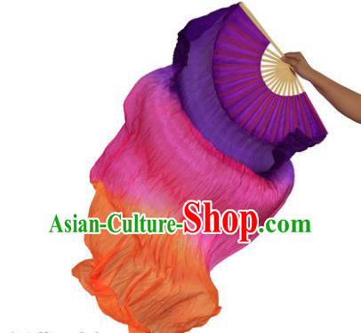 China Folk Dance Three-colour Folding Fans Yanko Dance Silk Fans for for Women