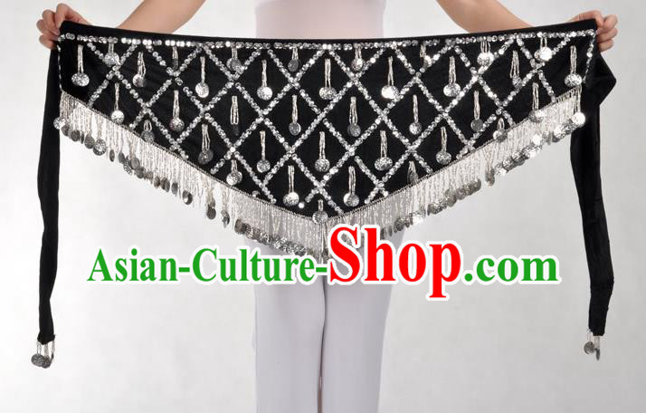 Indian Belly Dance Black Belts Waistband India Raks Sharki Waist Accessories for Women
