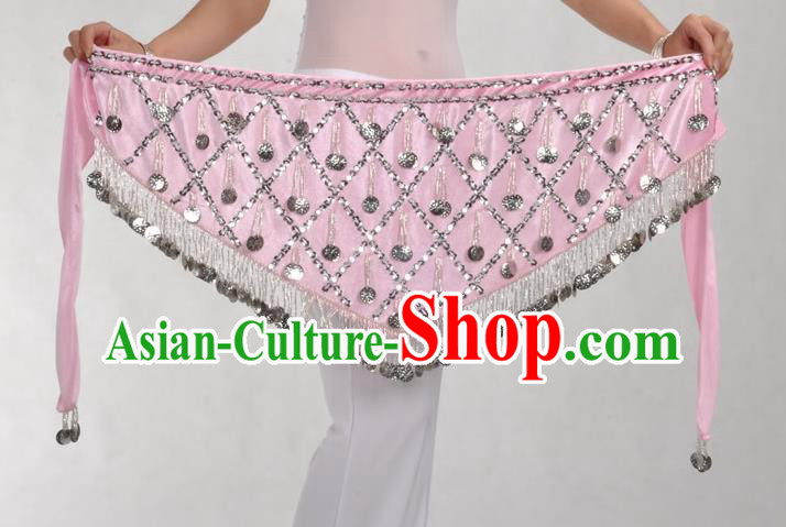 Indian Belly Dance Pink Belts Waistband India Raks Sharki Waist Accessories for Women