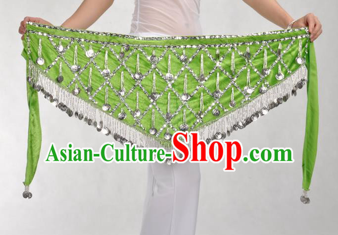 Indian Belly Dance Green Belts Waistband India Raks Sharki Waist Accessories for Women