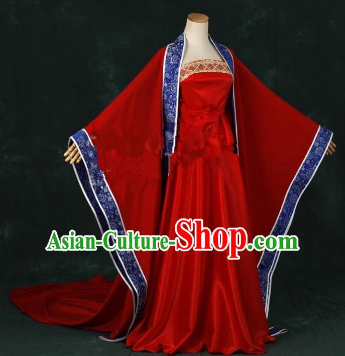 Traditional Chinese Tang Dynasty Palace Lady Wedding Costume Ancient Bride Clothing for Women