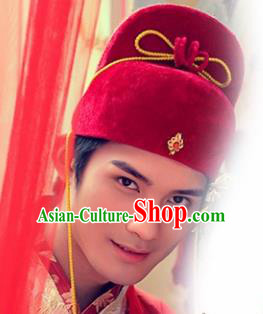 Chinese Handmade Classical Hair Accessories Ancient Bridegroom Hats for Men