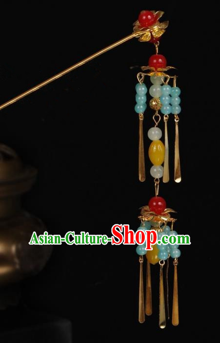Chinese Handmade Classical Hair Accessories Tassel Step Shake Hairpins for Women