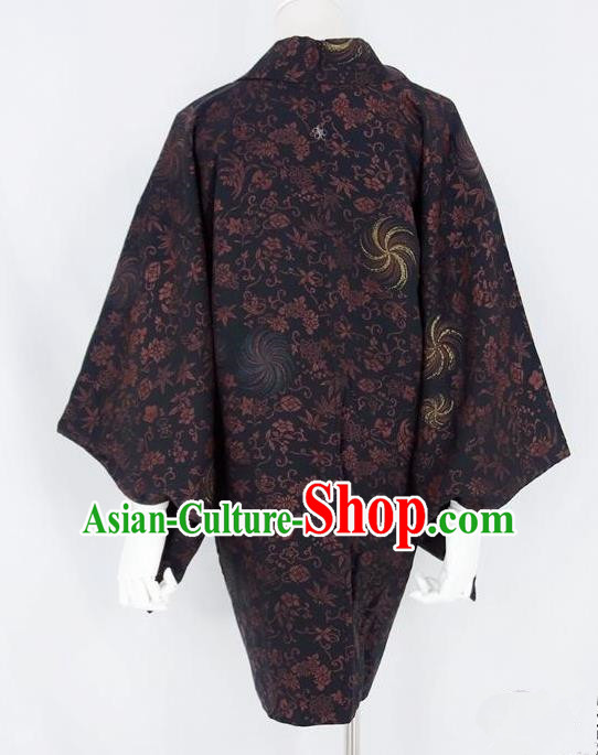 Asian Japanese Traditional Costumes Japan Kimono Haori Bathrobe Clothing for Men