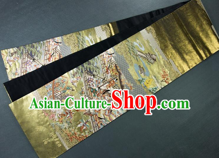 Asian Japanese Traditional Japan Kimono Brocade Belts Embroidered Waistband for Women
