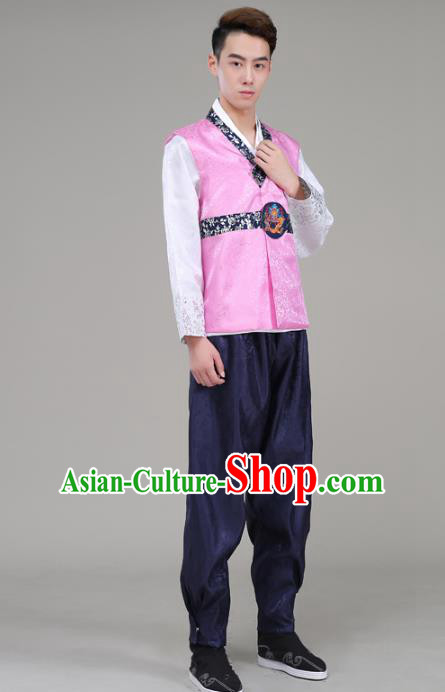 Asian Korean Court Dance Costumes Traditional Korean Hanbok Wedding Bridegroom Clothing for Men