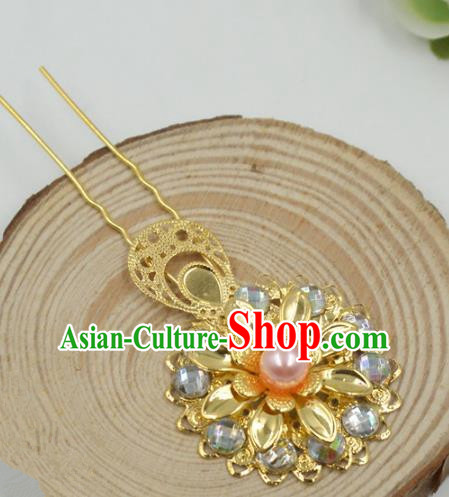 Chinese Handmade Classical Hair Accessories Ancient Hanfu Hair Stick Pearls Hairpins for Women
