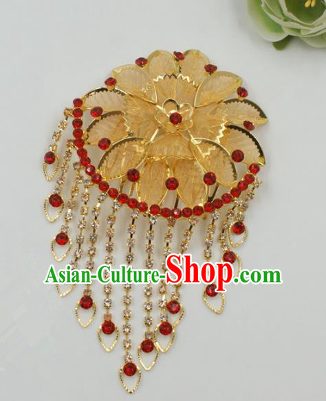 Chinese Handmade Classical Hair Accessories Ancient Hanfu Tassel Hair Comb Hairpins for Women