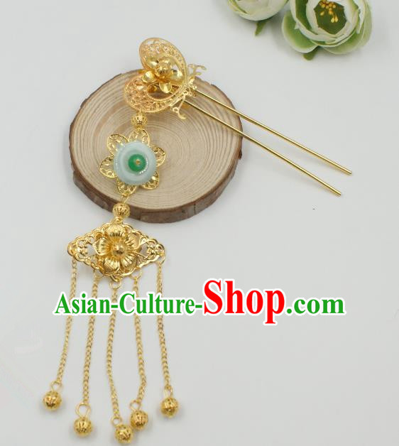 Chinese Handmade Classical Hair Accessories Ancient Hanfu Tassel Step Shake Hairpins for Women