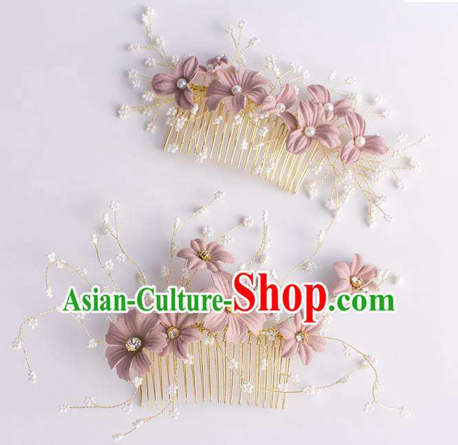 Handmade Classical Wedding Hair Accessories Bride Flowers Hair Combs for Women