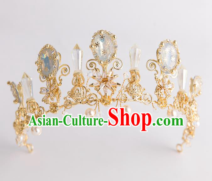 Handmade Classical Wedding Hair Accessories Bride Baroque Royal Crown Hair Coronet for Women