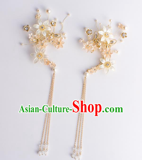 Handmade Classical Wedding Accessories Bride Tassel Earrings Headwear for Women