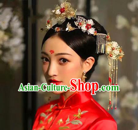 Chinese Handmade Classical Wedding Hair Accessories Ancient Phoenix Coronet Hairpins for Women
