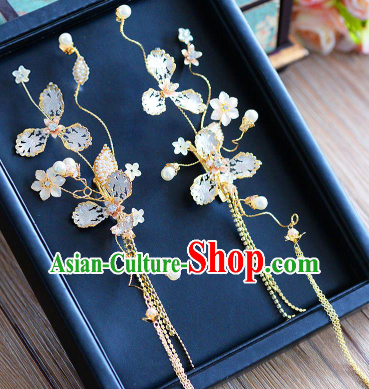 Handmade Classical Wedding Accessories Bride Ear Pendant Tassel Earrings for Women