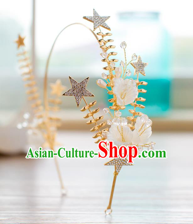 Handmade Classical Wedding Hair Accessories Bride Crystal Hair Clasp Stars Headband for Women