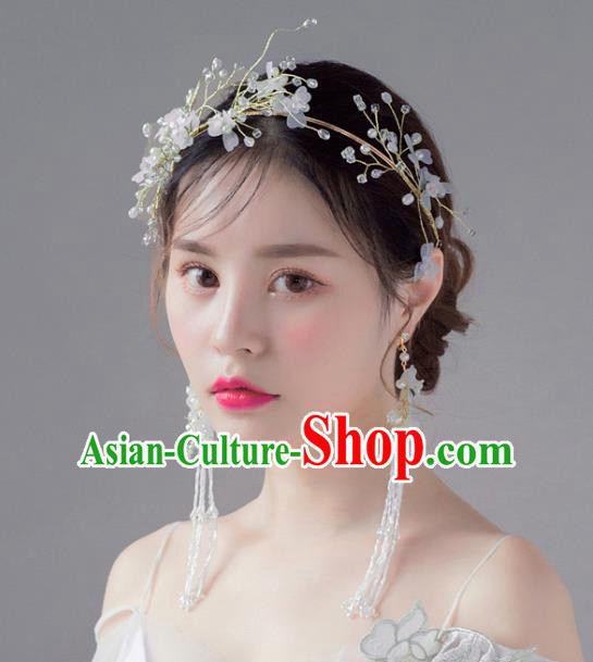 Handmade Classical Wedding Hair Accessories Bride Crystal Hair Clasp Headband for Women