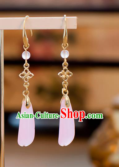 Handmade Classical Wedding Accessories Bride Ear Pendant Jade Tassel Earrings for Women