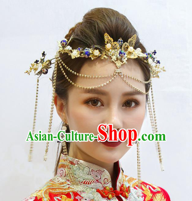 Chinese Handmade Classical Hair Accessories Ancient Palace Hairpins Butterfly Hair Clasp Complete Set for Women