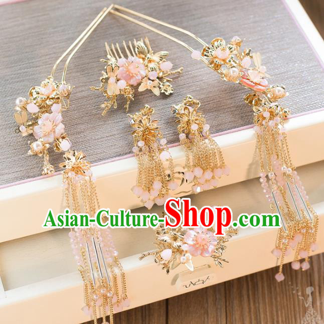Chinese Handmade Classical Hair Accessories Ancient Palace Hairpins Hair Comb Complete Set for Women