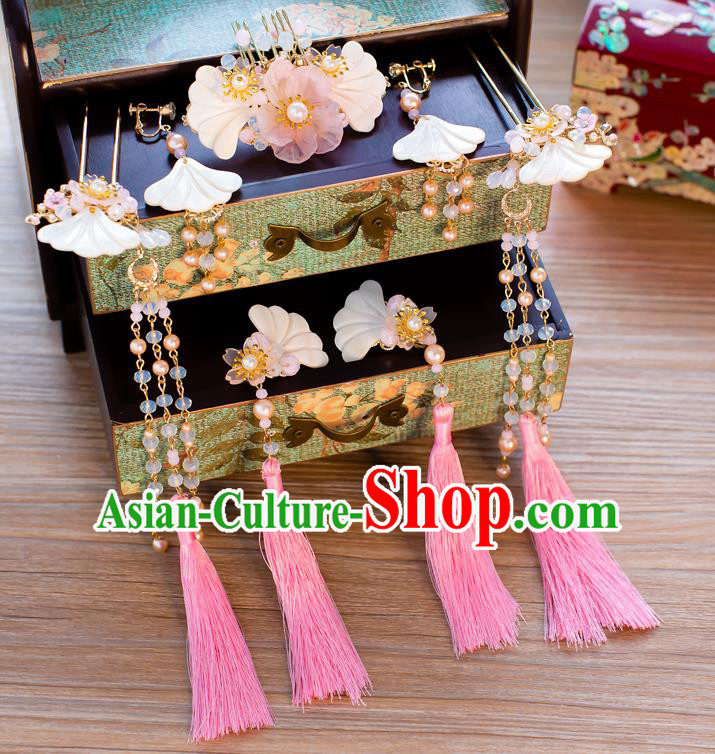 Chinese Handmade Classical Hair Accessories Ancient Hair Comb Shell Hair Clip Hairpins for Women