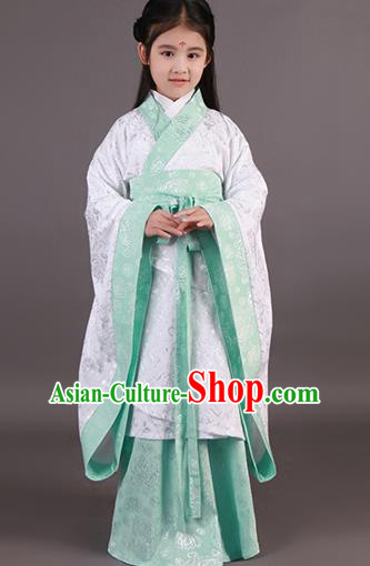 Traditional China Han Dynasty Ancient Palace Princess Hanfu Clothing for Kids