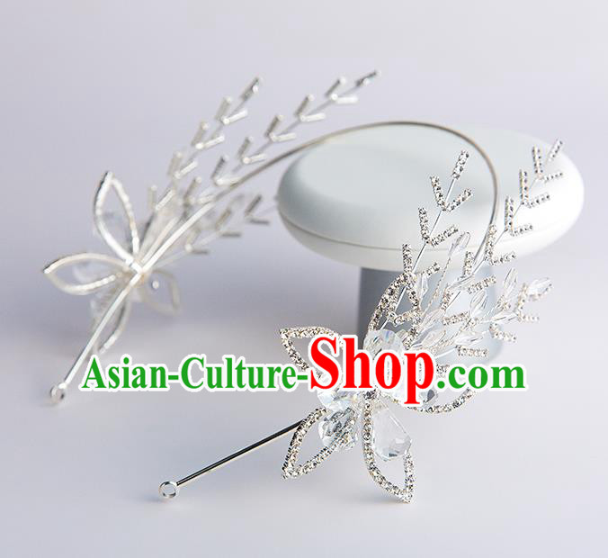 Handmade Classical Wedding Hair Accessories Bride Crystal Hair Clasp Headwear for Women