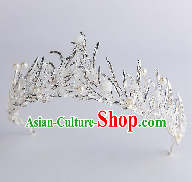 Handmade Classical Hair Accessories Crystal Royal Crown Baroque Princess Headwear for Women