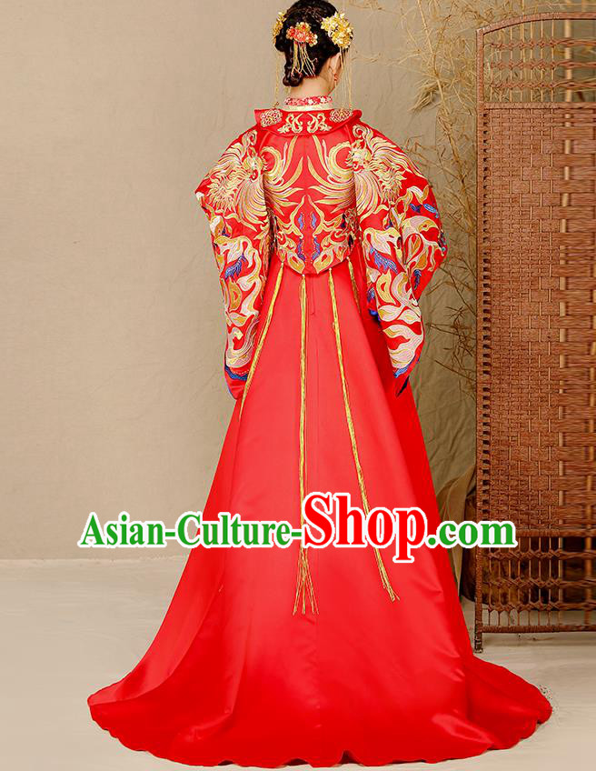 Traditional Chinese Wedding Costumes Traditional Xiuhe Suits Ancient Chinese bridal Full Dress