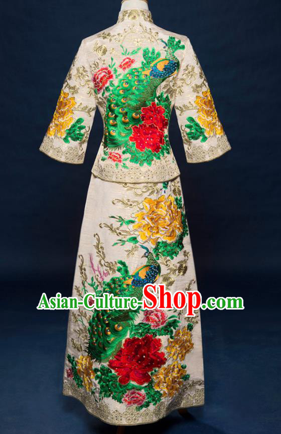 Traditional Chinese Wedding Costumes Traditional Xiuhe Suits Ancient Chinese bridal Full Dress