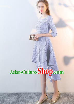 Top Grade Modern Dance Costume Chorus Group Clothing Bridesmaid Grey Dress for Women