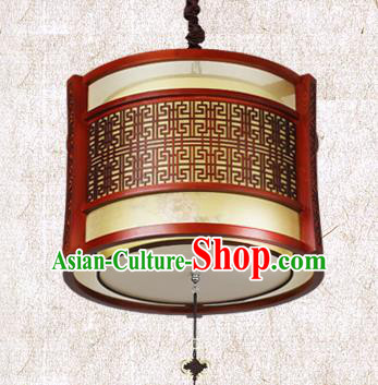 Traditional Chinese Wood Painted Palace Lanterns Handmade Hanging Lantern Ancient Ceiling Lamp